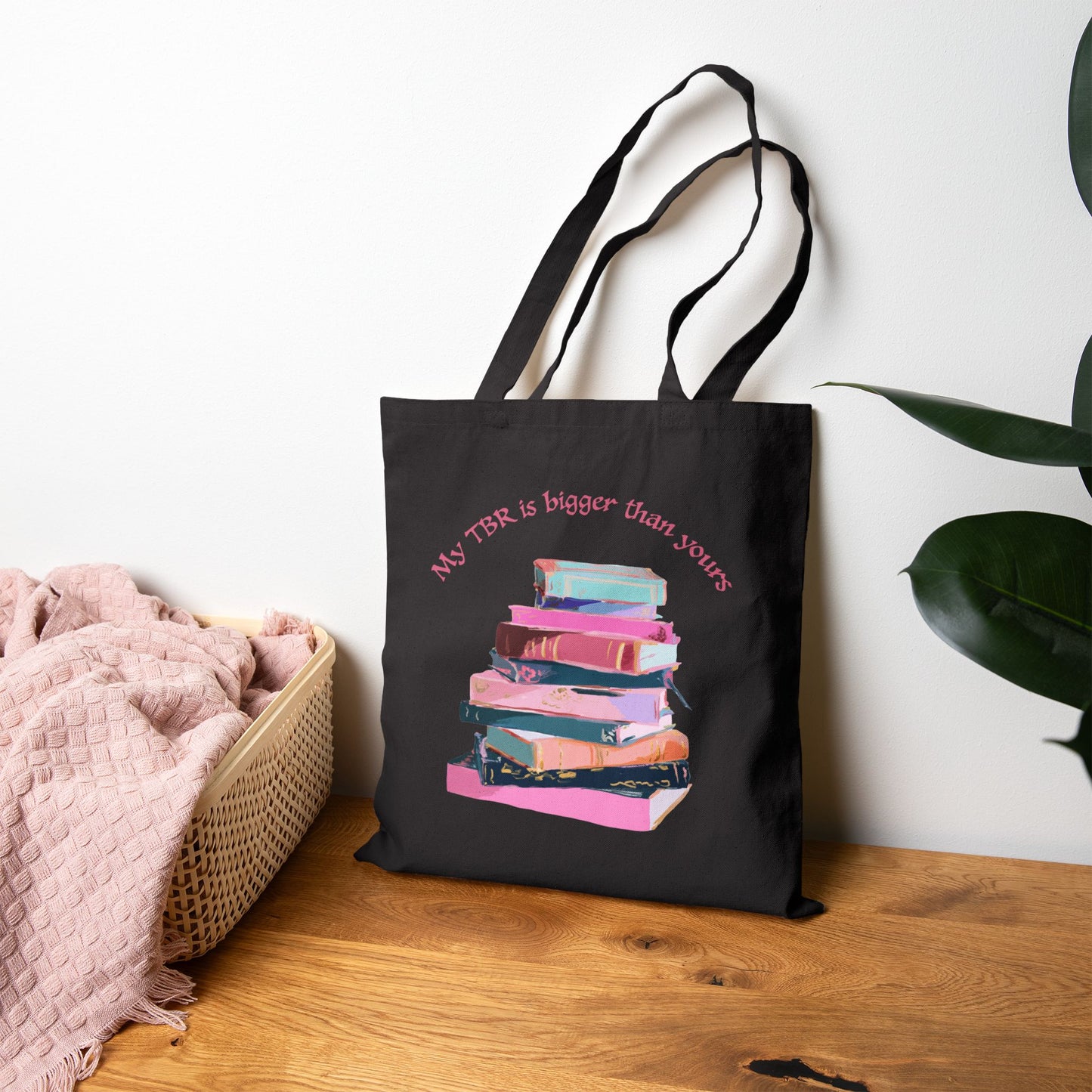 "My TBR Is Bigger Than Yours" Tote Bag | Book Lover Canvas Tote