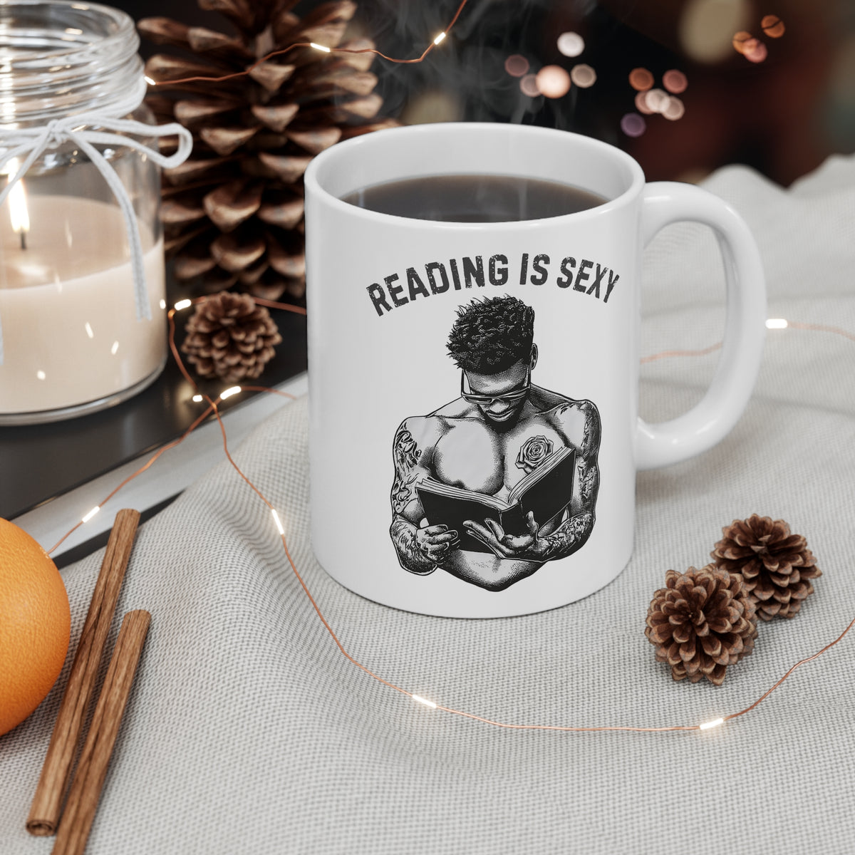Reading Is Sexy Mug — Cheeky 11oz Coffee Cup for Book Lovers