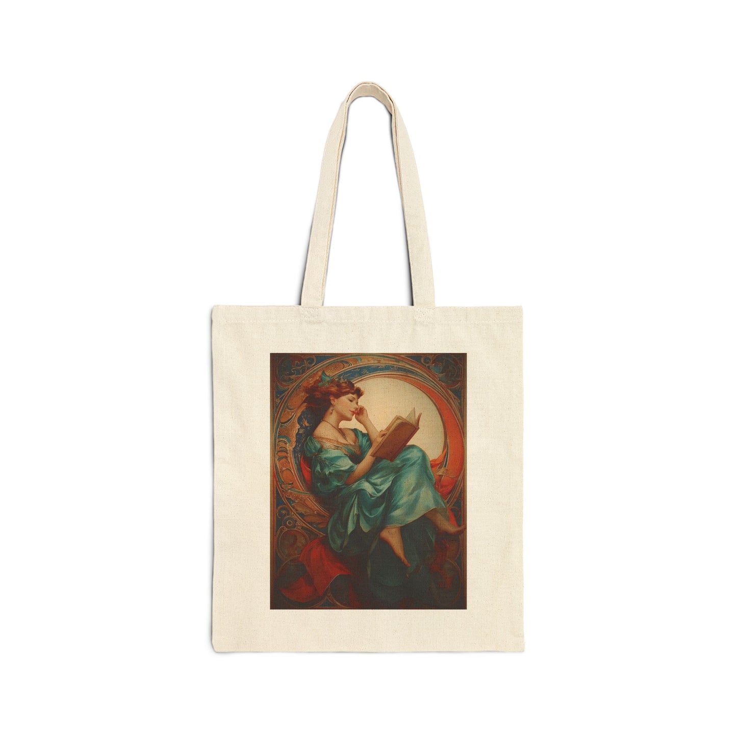 Moonlit Reverie Book Bag - Cotton Canvas Tote Bag for Readers