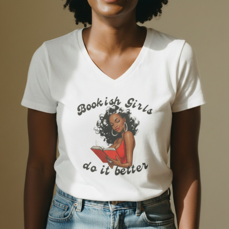Bookish Girls Do It Better V-Neck Tee
