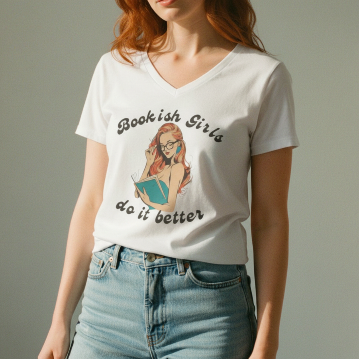 Bookish Girls Do It Better V-Neck Tee