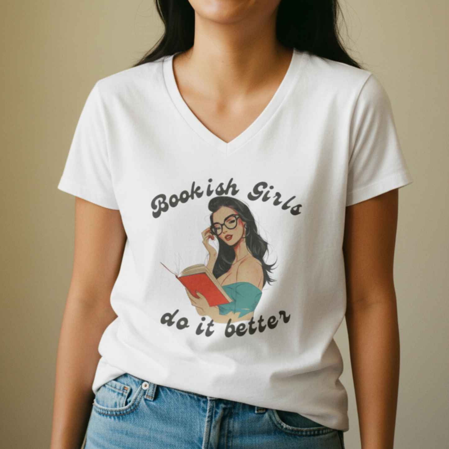 Bookish Girls Do It Better V-Neck Tee