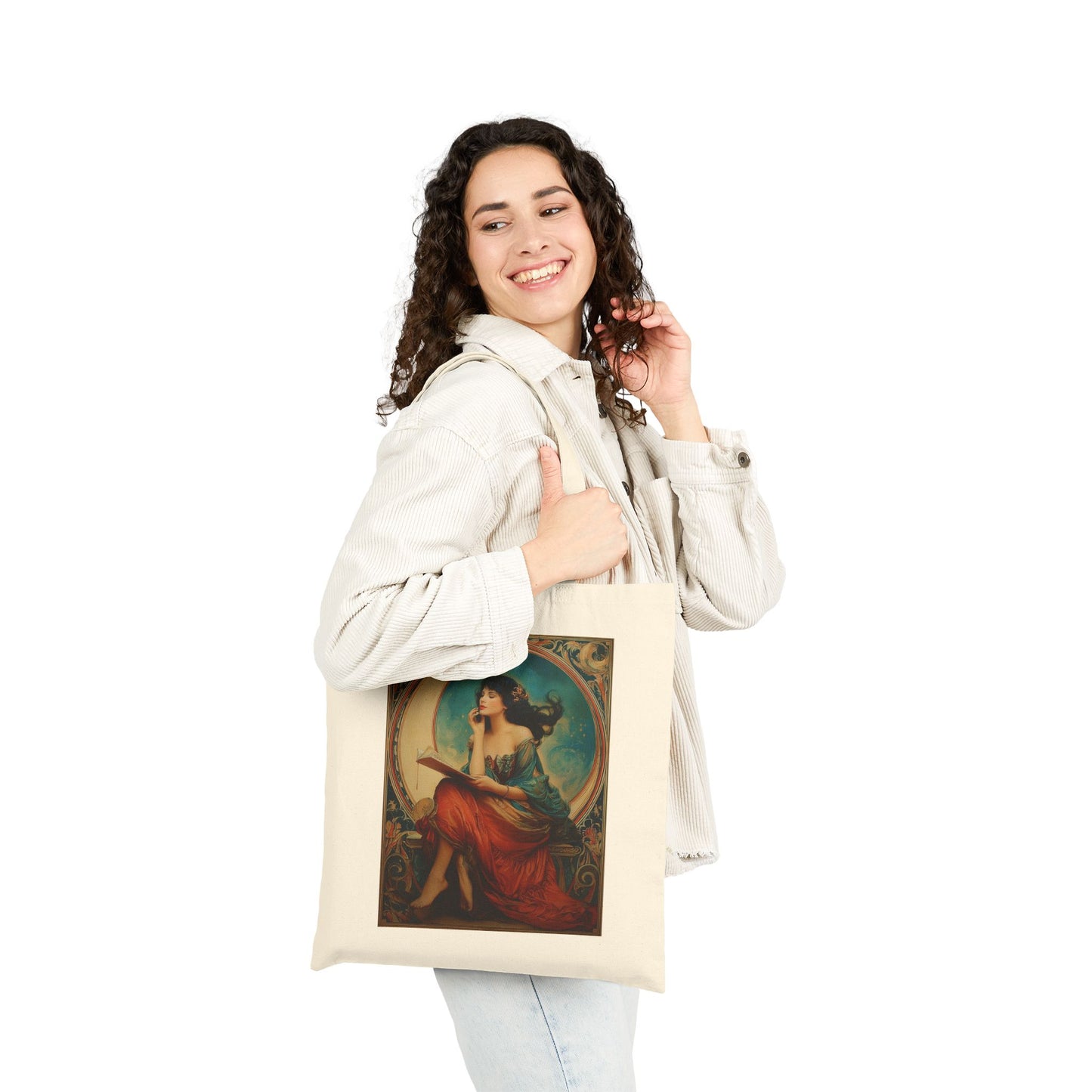 Moonlit Reverie Book Lover Tote Bag — Reading Nook Cotton Canvas Book Tote